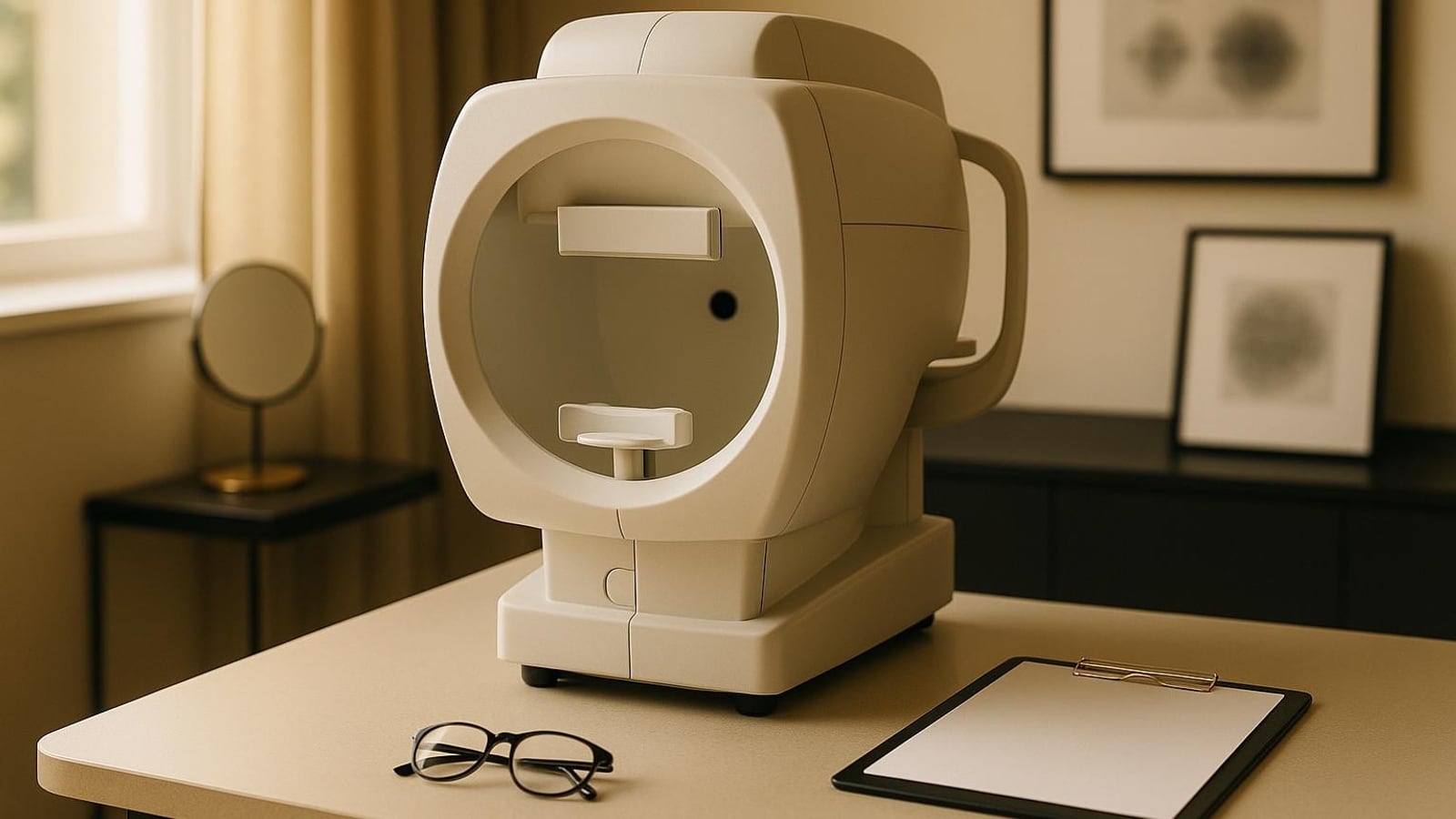 Visual Field Testing for Eyelid Surgery: What It Helps Document editorial illustration for Florida Oculoplastics